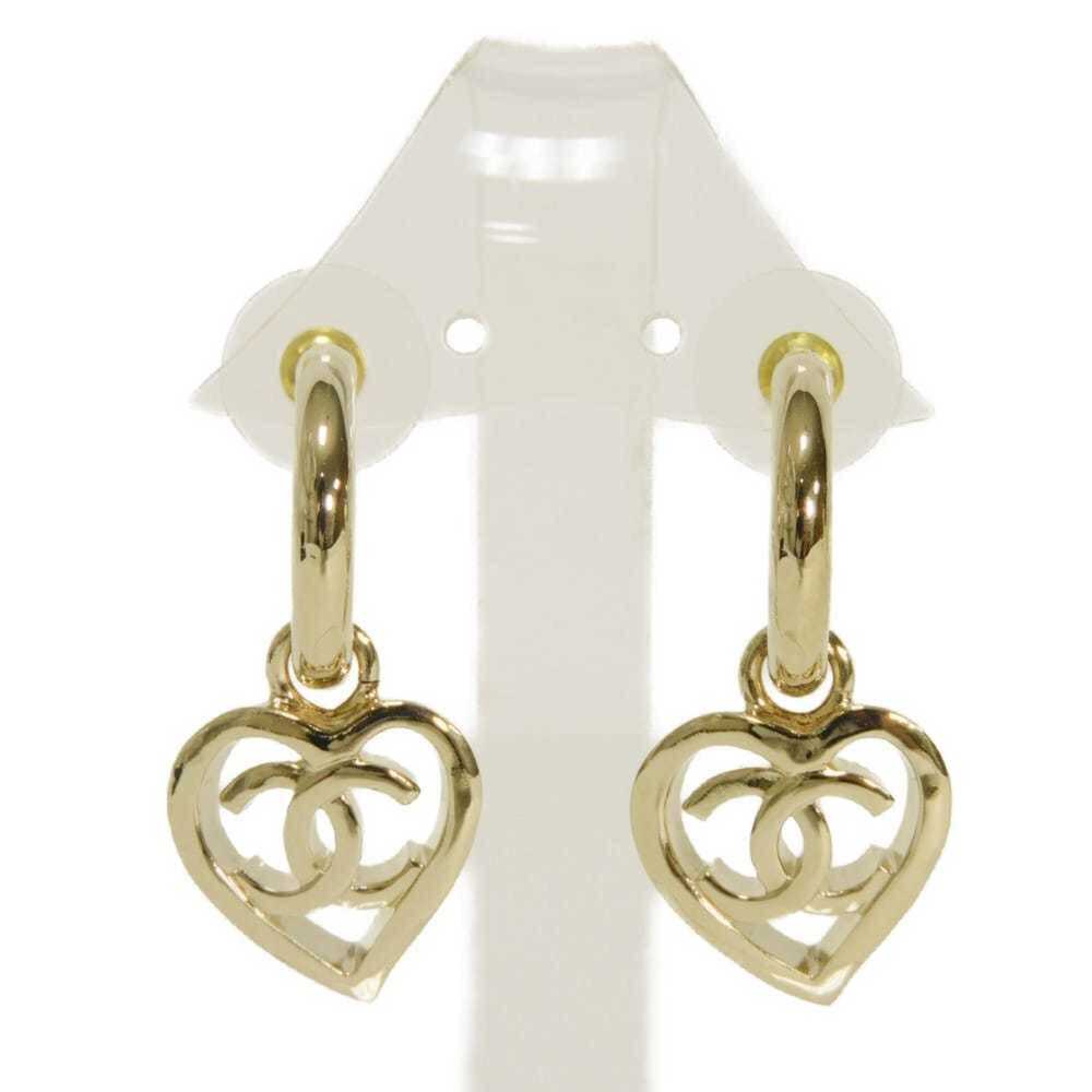 Chanel Cc Logo Stud Hoop Earrings Metal #336403C10B